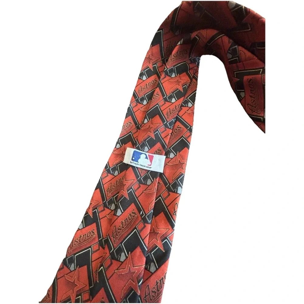 MLB Team HOUSTON‎ ASTROS Baseball Men's Tie Necktie Eagle Neckwear 100% Silk VTG